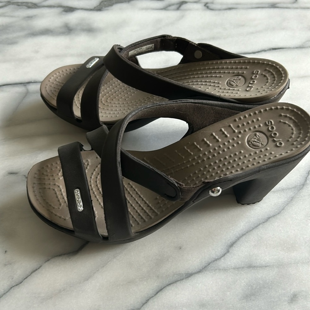Crocs heels. Great condition. Worn once.